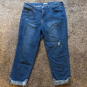 Nicole Miller Distressed Cropped Jeans 16